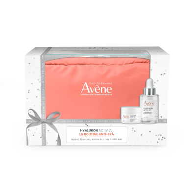 Avene Hyaluron Activ B3 Cofanetto Natale Siero Antirughe 30ml + Crema Viso 7ml + Pochette