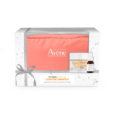 Avene Vitamin Activ C Cofanetto Natale Crema Viso 50ml  + Siero Viso 10ml + Pochette