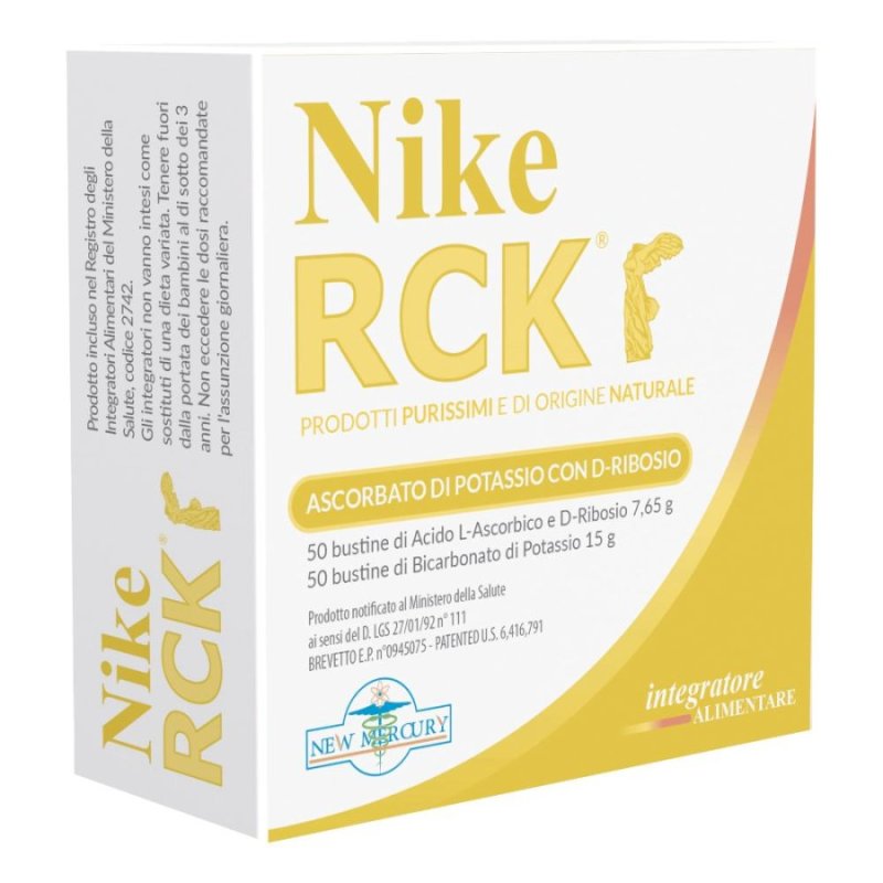 New Mercury Nike Rck Ascorbato Potassio + Ribosio 100 Bustine 22,65 G New Mercury Nike Rck Ascorbato Potassio + Ribosio 100 Bustine 22,65 G