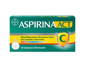 Aspirina Act 800 mg + 480 mg con Vitamina C 10 compresse effervescenti