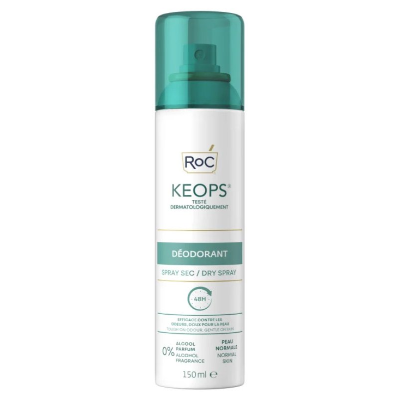 Roc skincare keops deodorante cattura odori spray secco 48h 150 ml Roc skincare keops deodorante cattura odori spray secco 48h 150 ml