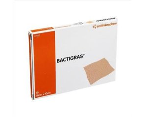 Garza bactigras con clorexidina acetato 0,5% 10x10 cm 10 pezzi