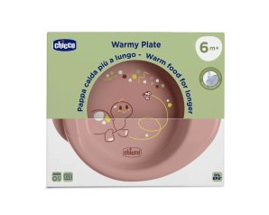 Chicco Warmy Plate Piatto per Pappa Calda 6m+ Rosa, 1 pezzo