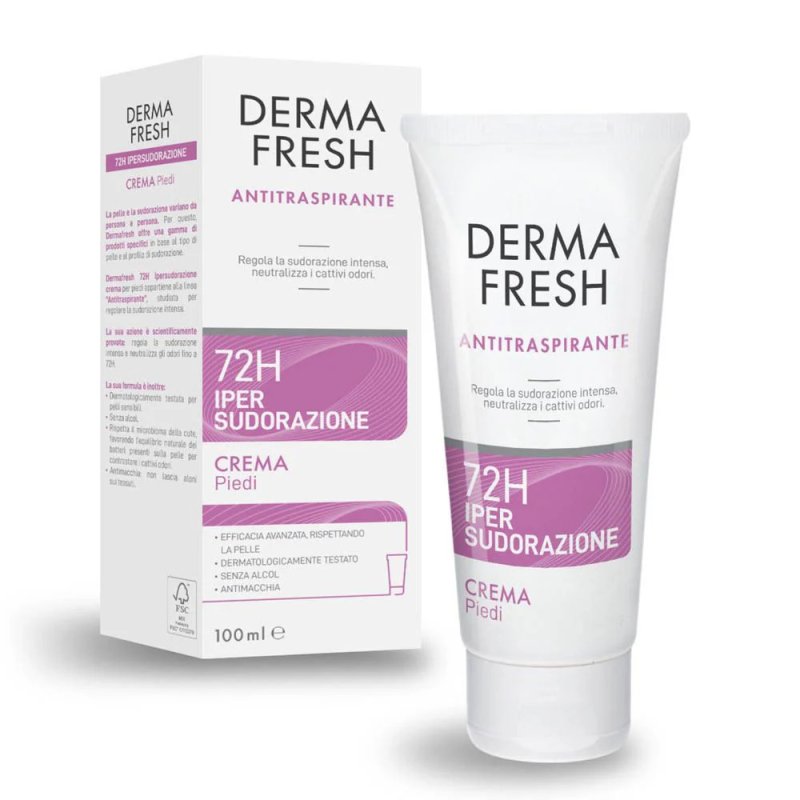 Dermafresh 72h ipersudorazione crema piedi antitraspirante 100 ml