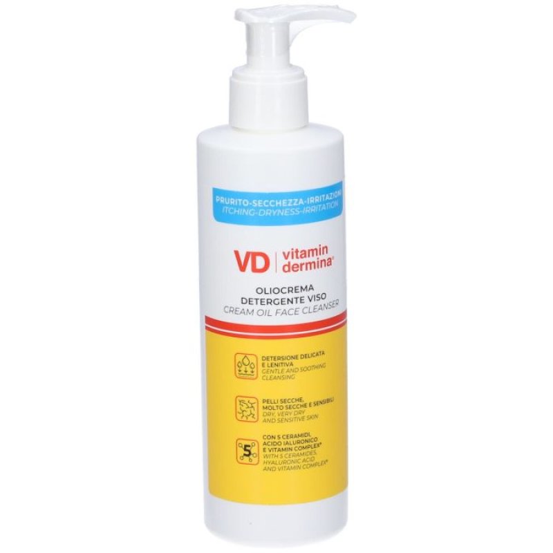 Vidermina Oliocrema Detergente Viso per Pelli Secchi e Sensibili 250 ml