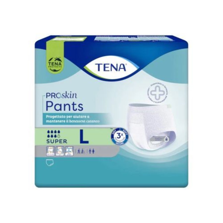 Tena Proskin Pants super pannoloni a mutandina assorbenti taglia L 10 pezzi Tena Proskin Pants super pannoloni a mutandina assorbenti taglia L 10 pezzi