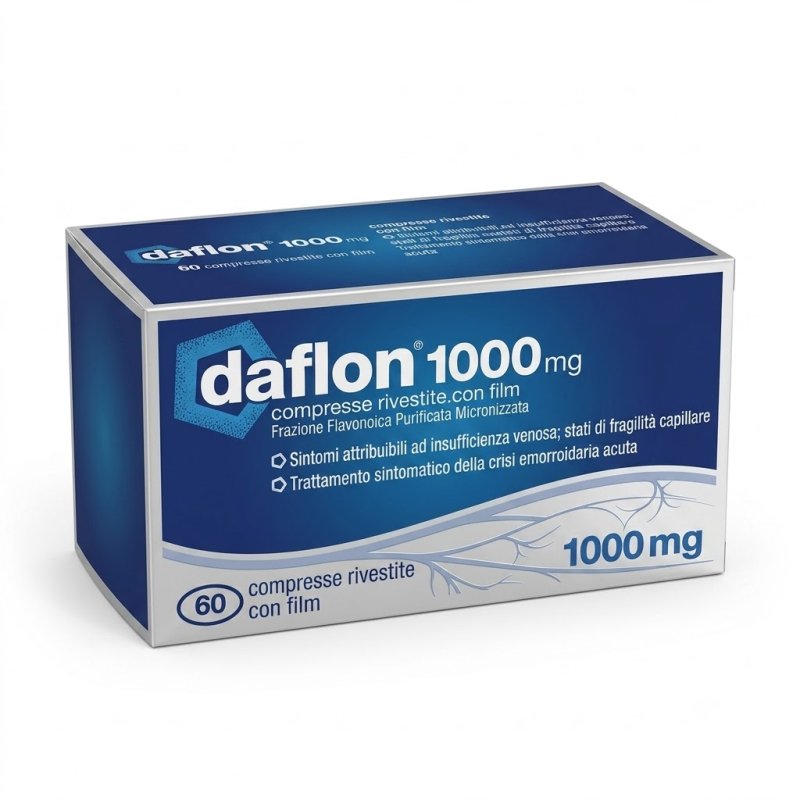 Daflon 1000 mg 60 compresse rivestite per l'insufficienza venosa Daflon 1000 mg 60 compresse rivestite per l'insufficienza venosa