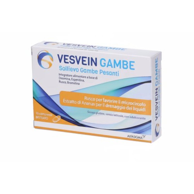 Vesvein gambe sollievo integratore per gambe pesanti 30 compresse da 30,15 g Vesvein gambe sollievo integratore per gambe pesanti 30 compresse da 30,15 g