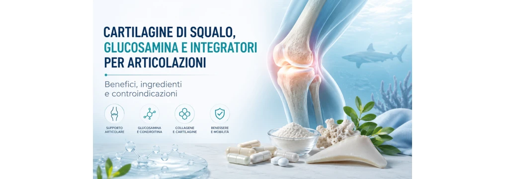 Cartilagine di squalo, glucosamina e integratori per articolazioni: benefici, ingredienti e controindicazioni