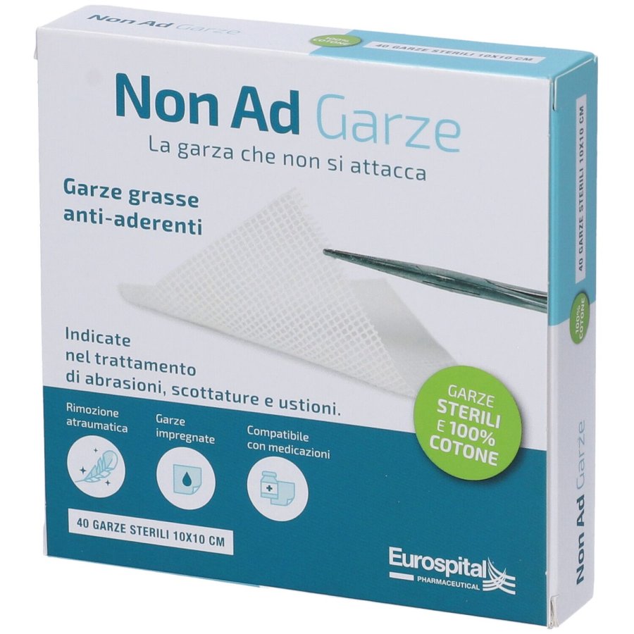 Eurospital Garze grasse Paraffinate Non Ad 10x10 Cm 40 Pezzi Eurospital Garze grasse Paraffinate Non Ad 10x10 Cm 40 Pezzi