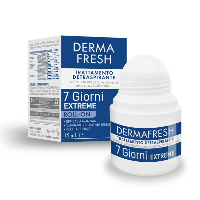 Dermafresh 7 giorni roll on detraspirante sudore eccessivo roll on extreme 15 ml Dermafresh 7 giorni roll on detraspirante sudore eccessivo roll on extreme 15 ml