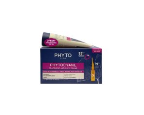 Phyto - Phytocyane Kit Donna Caduta Temporanea Confezione 12 Fiale da 5 Ml + Shampoo 100 Ml