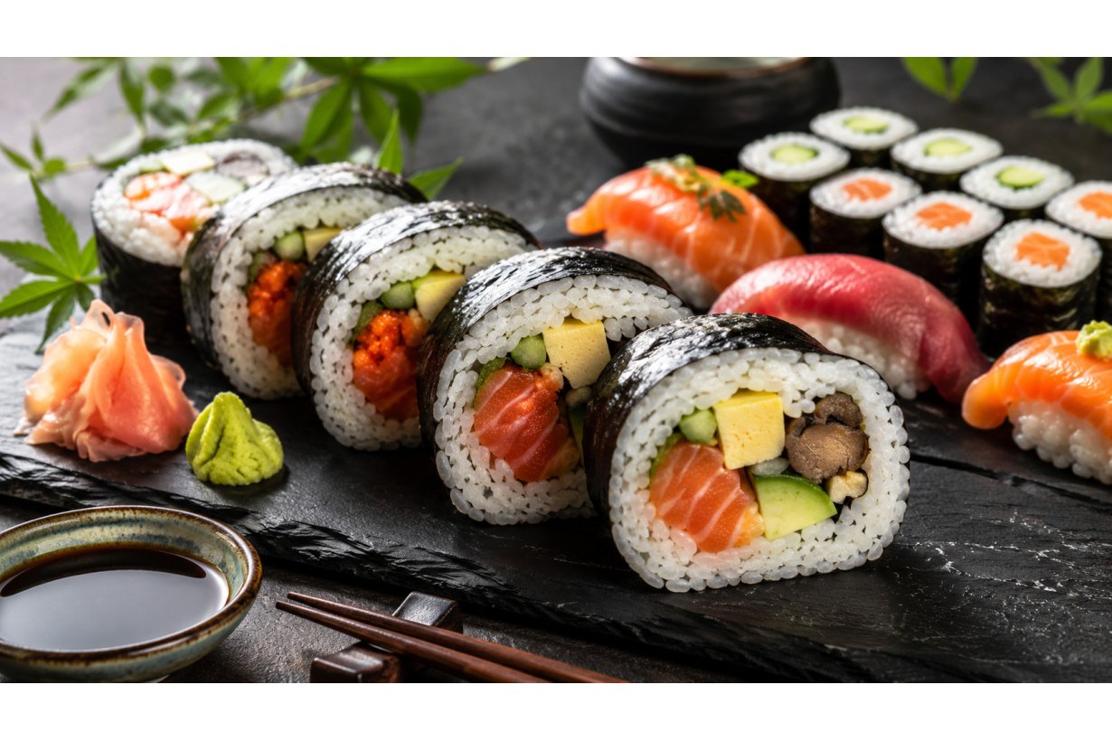 Futomaki: cosa sono, differenze con gli hosomaki, ingredienti, calorie e preparazione al salmone Futomaki: cosa sono, differenze con gli hosomaki, ingredienti, calorie e preparazione al salmone