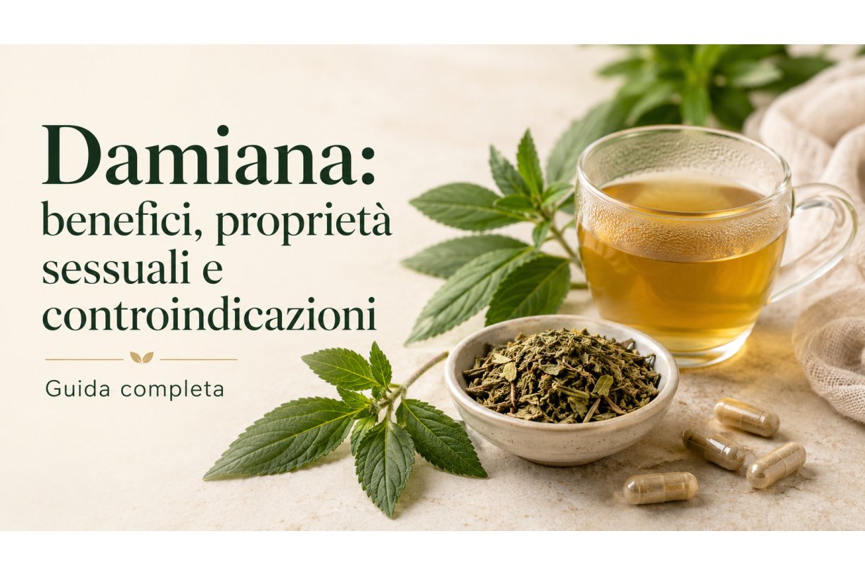 Damiana: benefici, proprietà sessuali, controindicazioni e quando assumerla Damiana: benefici, proprietà sessuali, controindicazioni e quando assumerla
