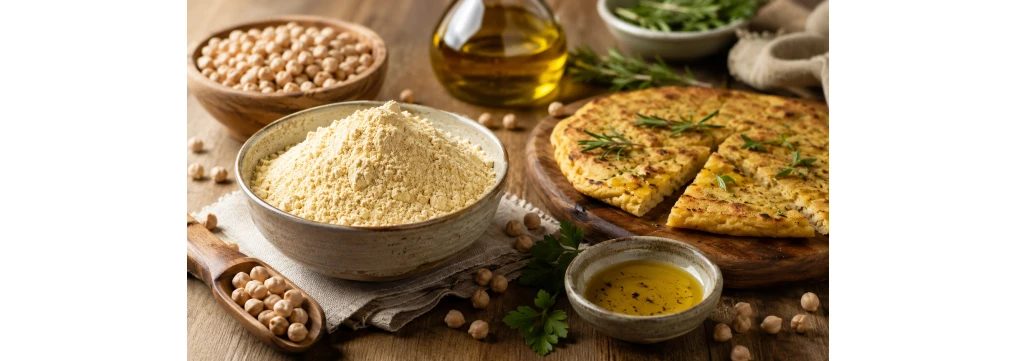 Farina di ceci: benefici, controindicazioni, valori nutrizionali e differenze con la farina normale Farina di ceci: benefici, controindicazioni, valori nutrizionali e differenze con la farina normale