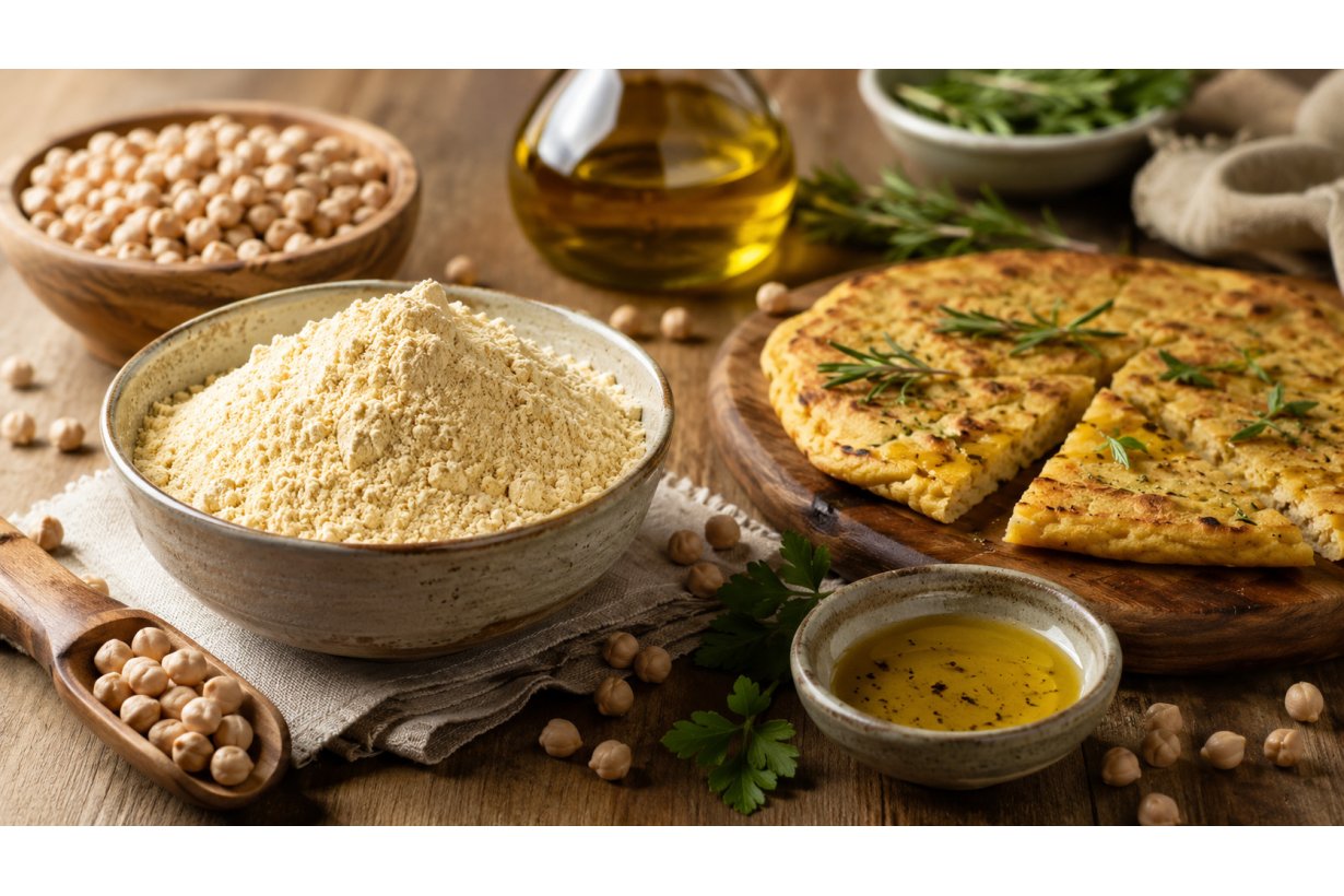 Farina di ceci: benefici, controindicazioni, valori nutrizionali e differenze con la farina normale