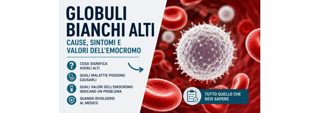 Globuli bianchi alti: cause, sintomi, valori dell’emocromo e quando preoccuparsi