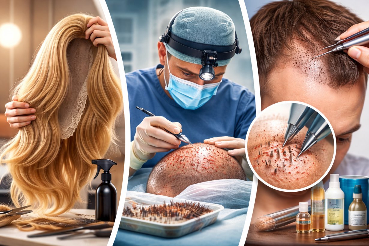 Parrucca capelli veri, trapianto e innesto: costi, tecniche e risultati