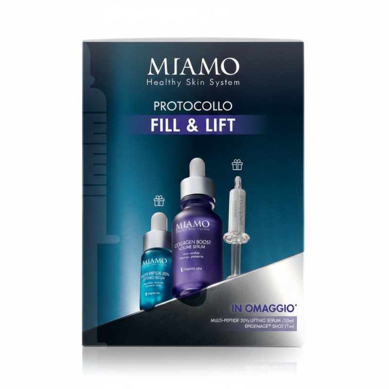 Miamo Protocollo Fill&Lift Collagen Boost Intense Serum 30ml + Multi-Peptide 20% Lifting Serum 10ml + Epigenage Shot 1ml