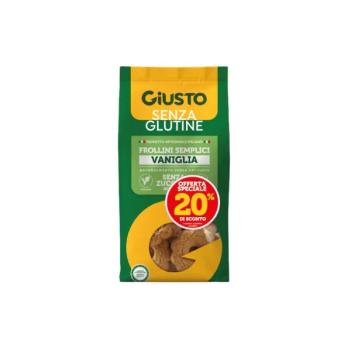 Frollini Semplici Vaniglia Senza Glutine Senza Zuccheri Aggiunti 200 g GIUSTO SENZA GLUTINE
