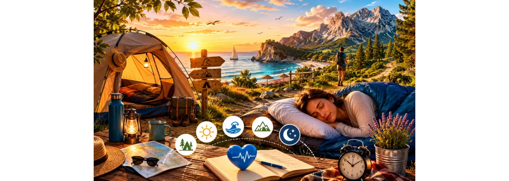 Campeggio, mare, montagna e sonno: benefici, consigli e guida completa