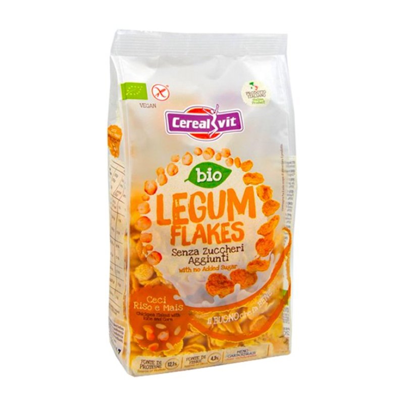 Cerealvit Legum Flakes ceci; riso e mais bio senza glutine 200 g Cerealvit Legum Flakes ceci; riso e mais bio senza glutine 200 g