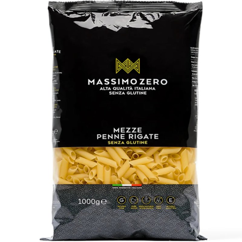 Mezze Penne Rigate senza glutine 1 kg MASSIMO ZERO