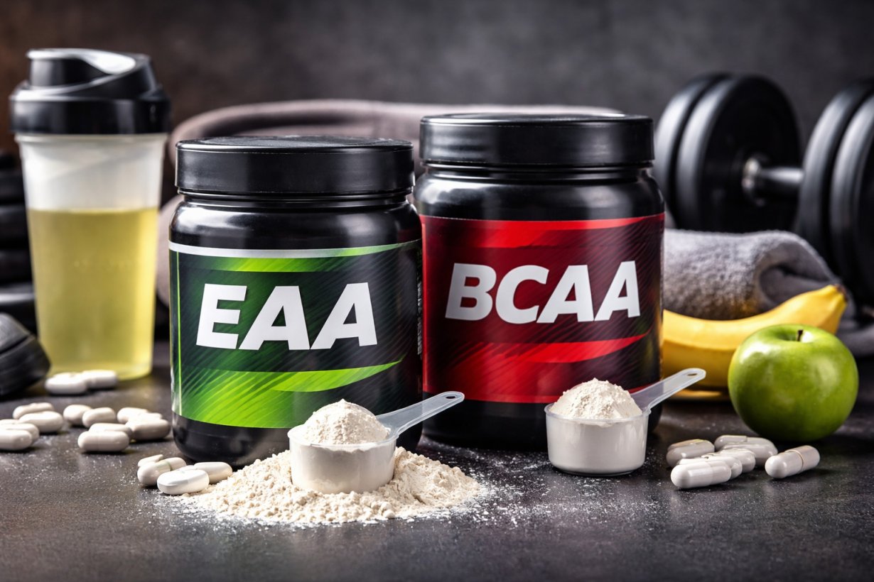 BCAA ed EAA: differenze, benefici e quando assumerli per la crescita muscolare BCAA ed EAA: differenze, benefici e quando assumerli per la crescita muscolare