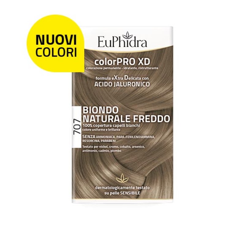Euphidra Bellezza e Salute Tinta per Capelli ColorPro XD Colore 707 Biondo Naturale Freddo Euphidra Bellezza e Salute Tinta per Capelli ColorPro XD Colore 707 Biondo Naturale Freddo