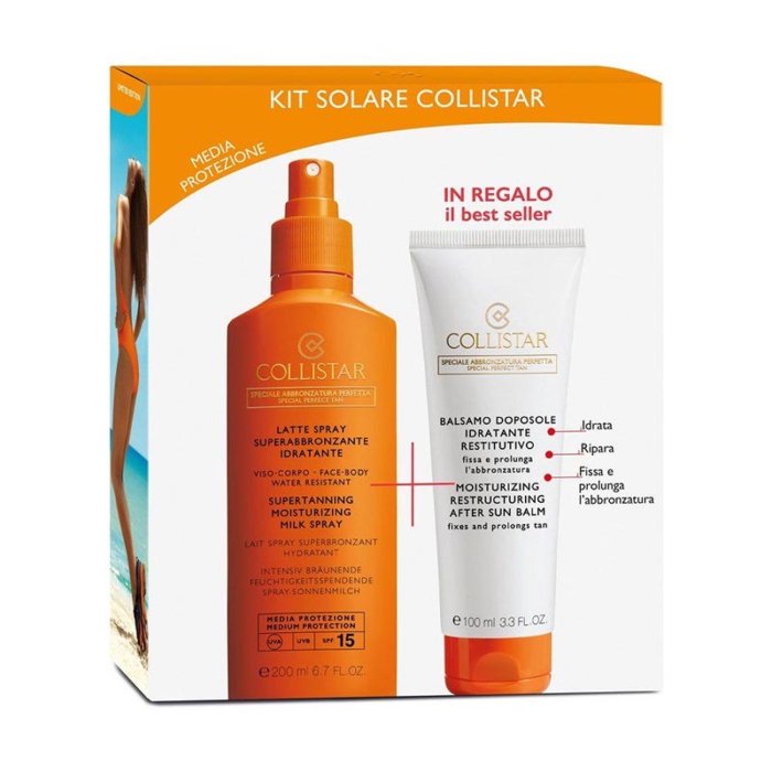 Collistar Linea Protezione Solare Latte spray Spf15+ Balsamo Doposole 100 ml Omaggio Offerta Speciale Collistar Linea Protezione Solare Latte spray Spf15+ Balsamo Doposole 100 ml Omaggio Offerta Speciale