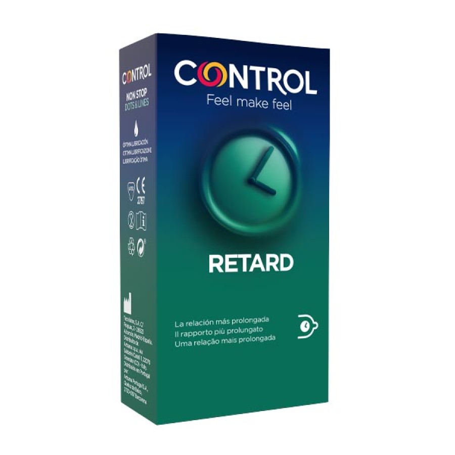 Control Condom Preservativo New Non Stop Retard Misura Standard 6 Pezzi