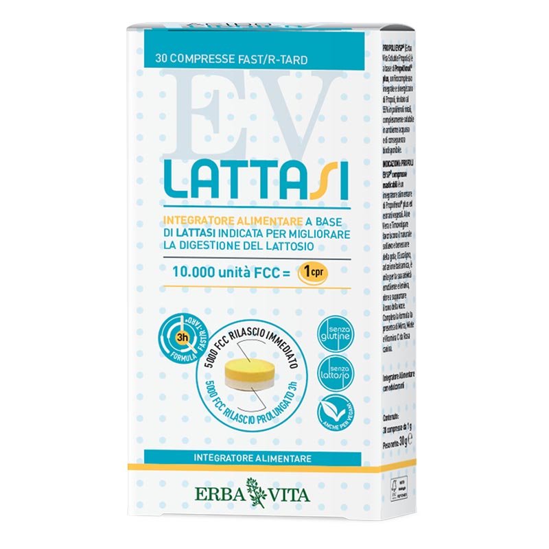 Erba Vita Linea Benessere Stomaco Lattasi Integratore Alimentare 30 Compresse Erba Vita Linea Benessere Stomaco Lattasi Integratore Alimentare 30 Compresse