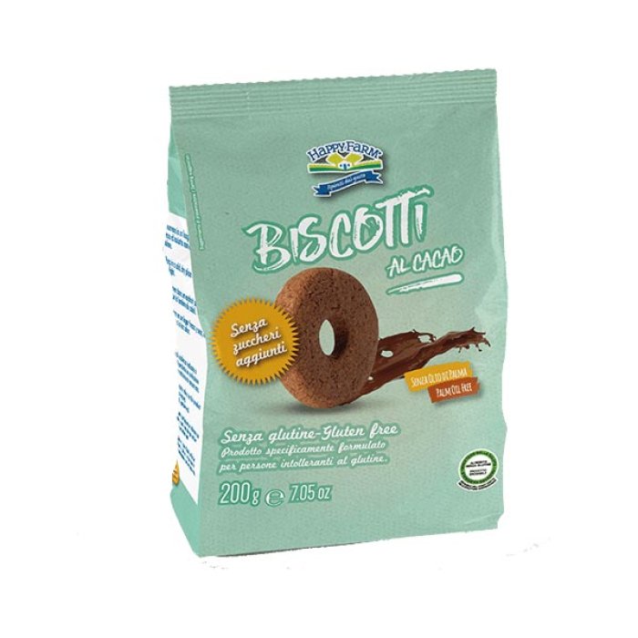 Happy Farm Alimenti senza Glutine Healthy Farm Biscotti al Caco Senza Zuccheri 200 g Happy Farm Alimenti senza Glutine Healthy Farm Biscotti al Caco Senza Zuccheri 200 g
