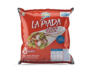 Happy Farm Alimenti senza Glutine Sostituti del Pane La Piada Wrap di Sfoglia 3 Piade da 60 g