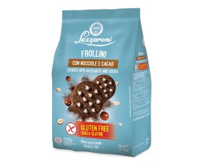 Lazzaroni Biscotti e Dolcezza Frollini Fragranti Cacao e Nocciole Senza Glutine 200 g