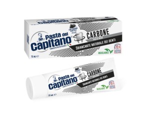 Ciccarelli Salute Dentale Quotidiana  Pasta Del Capitano Dentifricio Carbone Vegetale Attivo Pasta Ners 75 ml