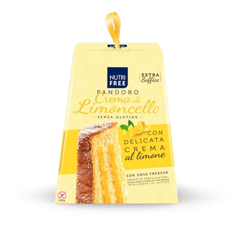 Nutrifree Linea Dolci Bont&agrave; e Colazioni Pandoro Soffice con Crema al Limoncello 560 g