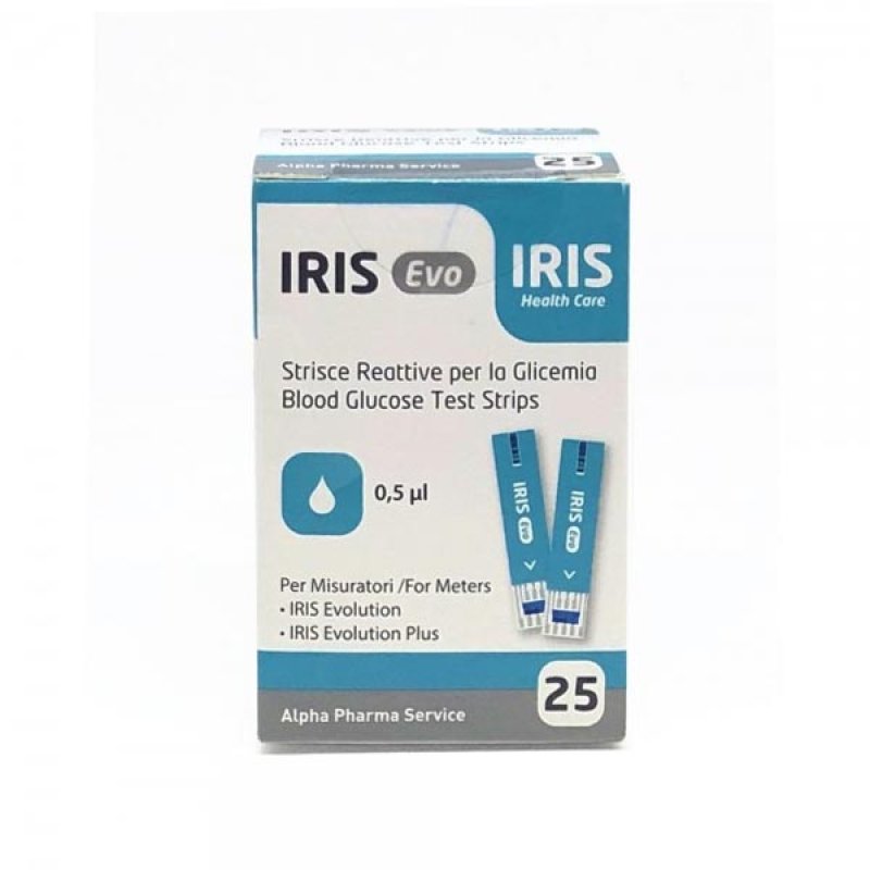 Alpha Pharma Life Science Company Strisce per la Misurazione della Glicemia Iris Evo 25 Pezzi Alpha Pharma Life Science Company Strisce per la Misurazione della Glicemia Iris Evo 25 Pezzi