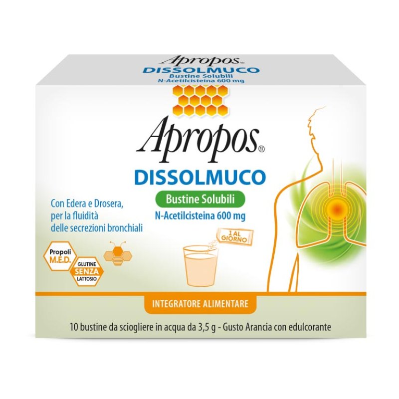 DesaPharma Brand Apropos Dissolmuco Granulare Adulti e Bambini 10 Buste Dispositivo Medico