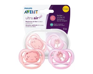 Avent Philips Linea Mamma e Bambino Succhietti Ultra Air 18M+ Bambina 2 pezzi