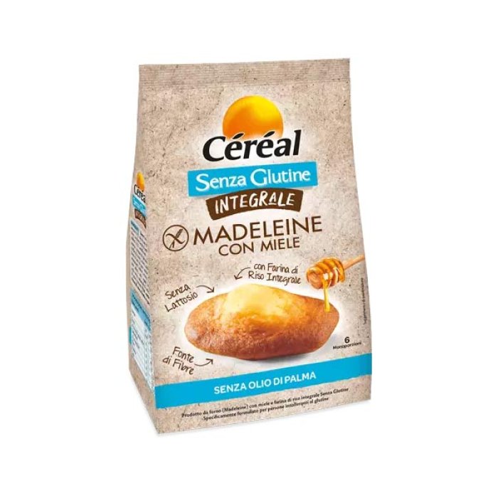 Cereal Alimenti Deliziosi senza Glutine Madeleine Integrali al Miele 170 g