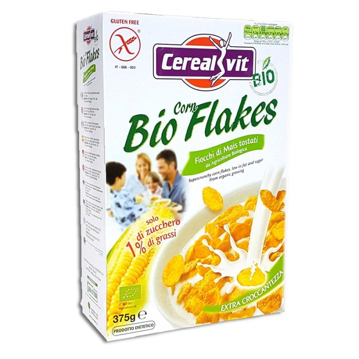 Cerealvit Alineti Biologici senza Glutine Dietolinea Bio Cornfalkes 375 g Cerealvit Alineti Biologici senza Glutine Dietolinea Bio Cornfalkes 375 g