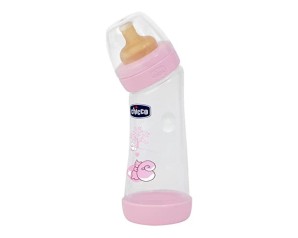 Chicco Artsana Allattamento e Svezzamento Biberon Angolato Tettarella Silicone Flusso Normale Girl Bambina 250 ml