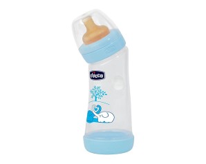 Chicco Artsana Allattamento e Svezzamento Biberon Angolato Tettarella Caucciù Flusso Normale Boy Bambino 250 ml