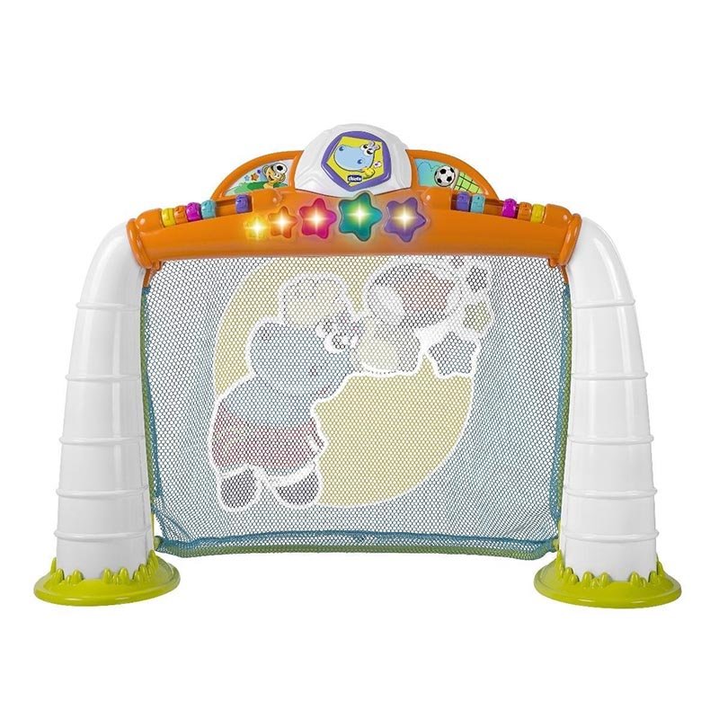 Chicco Artsana Giocattolo Fit&Fun Goal League Pro Porta da Calcio Colorata e Sonora