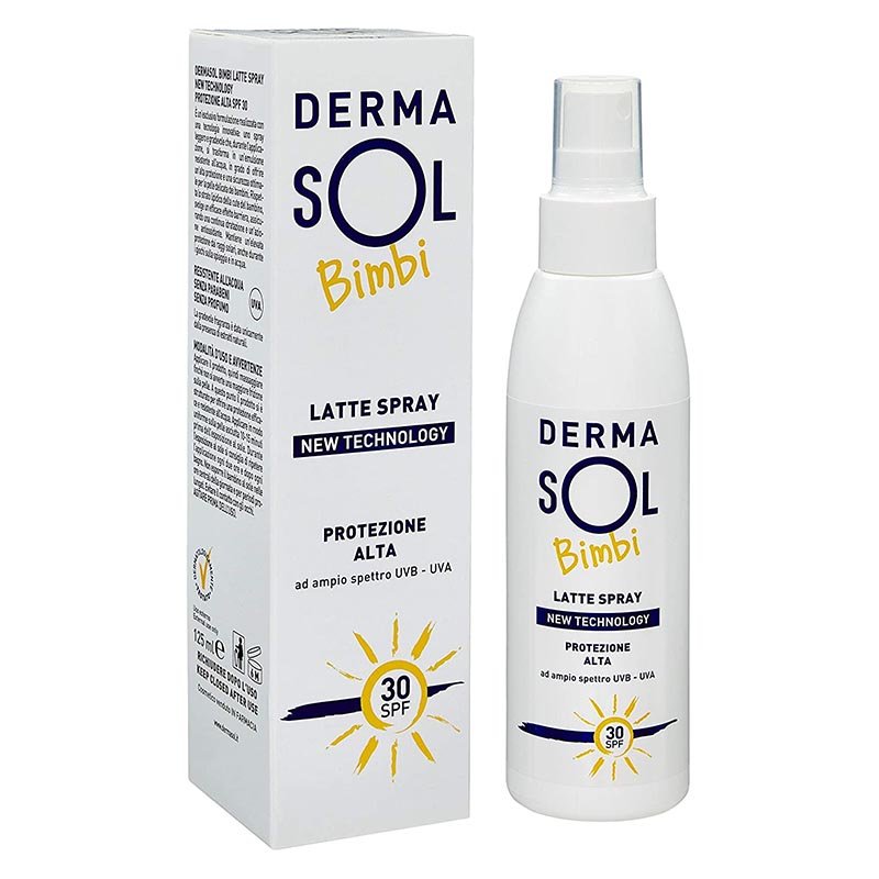 Meda Pharma Dermasol Bimbi Protettivo Solare SPF30 Latte Spray Protezione Alta 200 ml Meda Pharma Dermasol Bimbi Protettivo Solare SPF30 Latte Spray Protezione Alta 200 ml