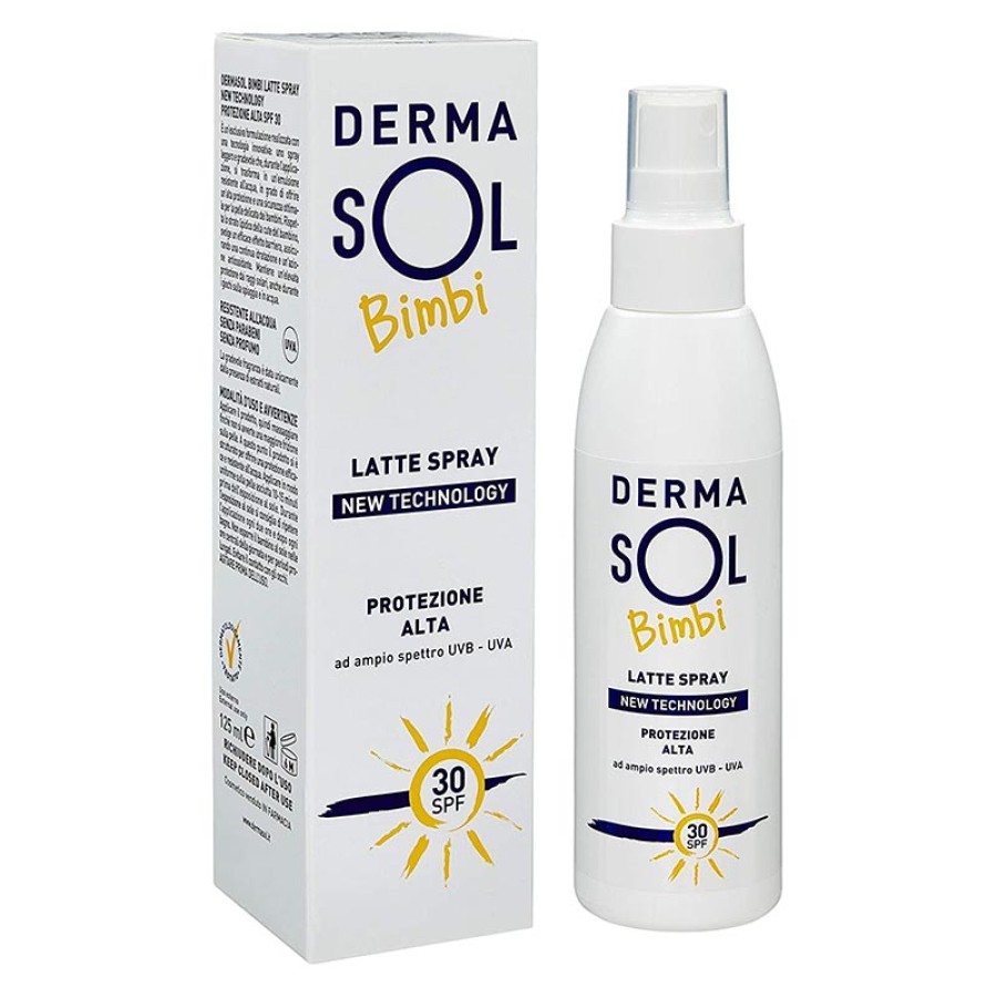 Meda Pharma Dermasol Bimbi Protettivo Solare SPF30 Latte Spray Protezione Alta 200 ml