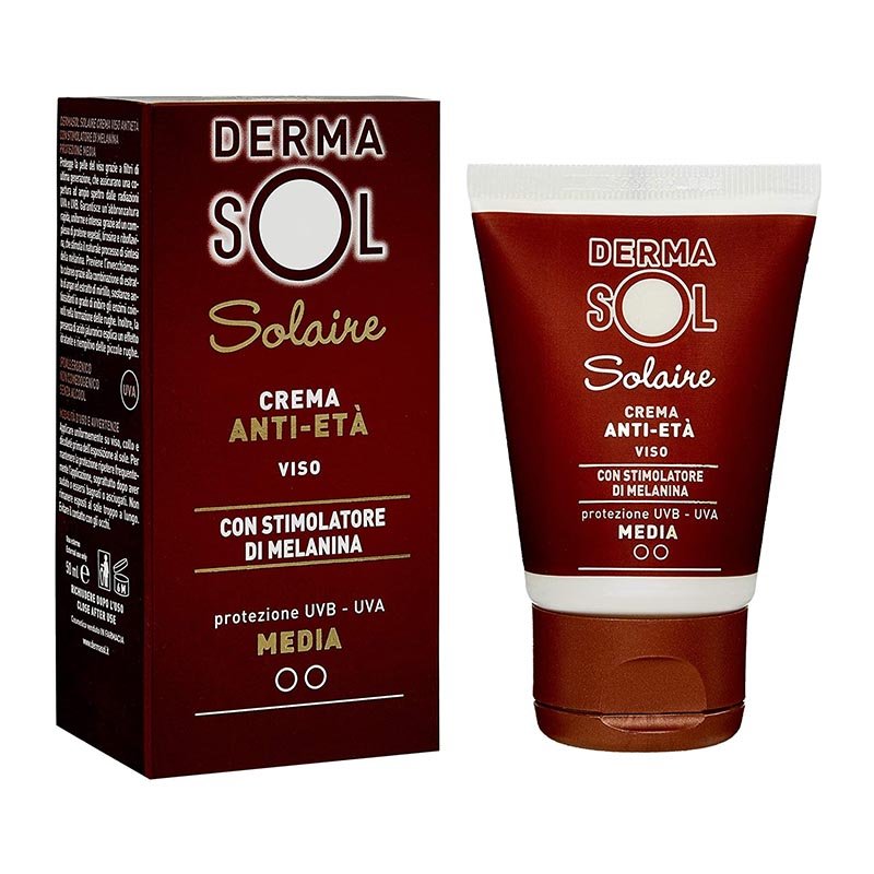 Meda Pharma Dermasol Protettivo Solare Crema Viso Melanina Protezione Media Antiet&agrave; Viso 50 ml Taglio Prezzo