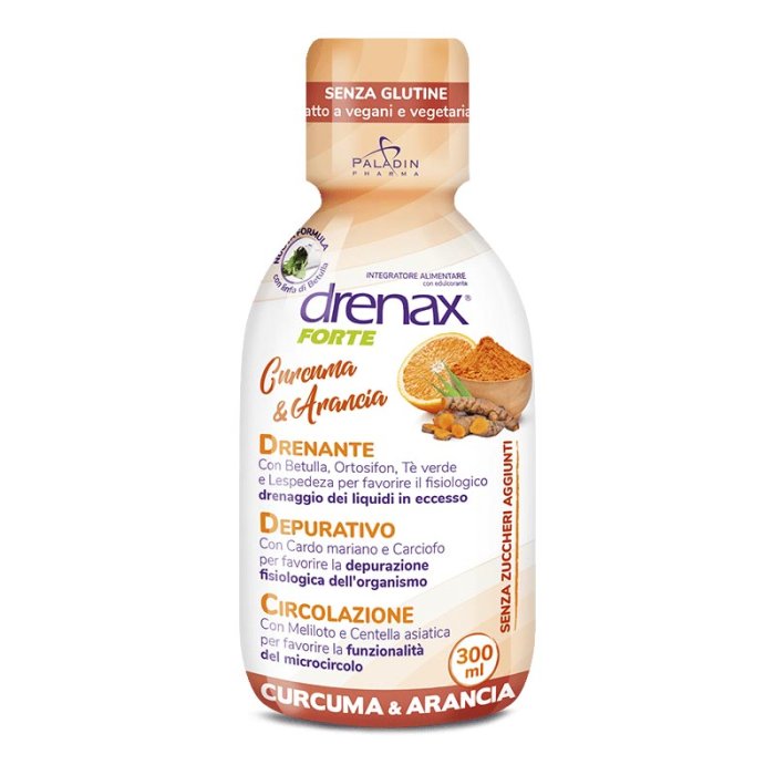 Drenax Forte Arancia Curcuma Integratore Alimentare 300 ml Drenax Forte Arancia Curcuma Integratore Alimentare 300 ml