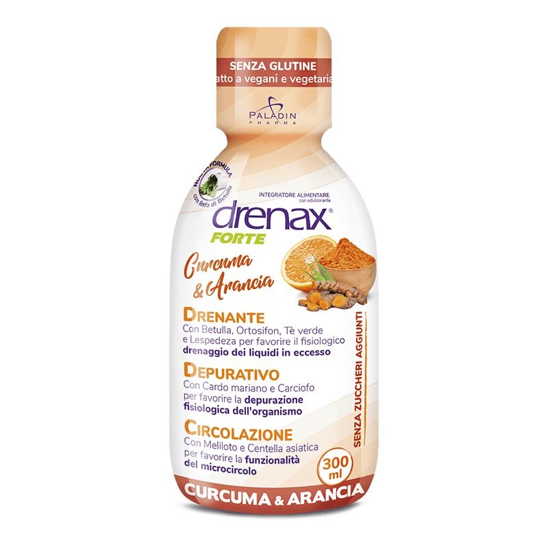 Drenax Forte Arancia Curcuma Integratore Alimentare 300 ml Drenax Forte Arancia Curcuma Integratore Alimentare 300 ml